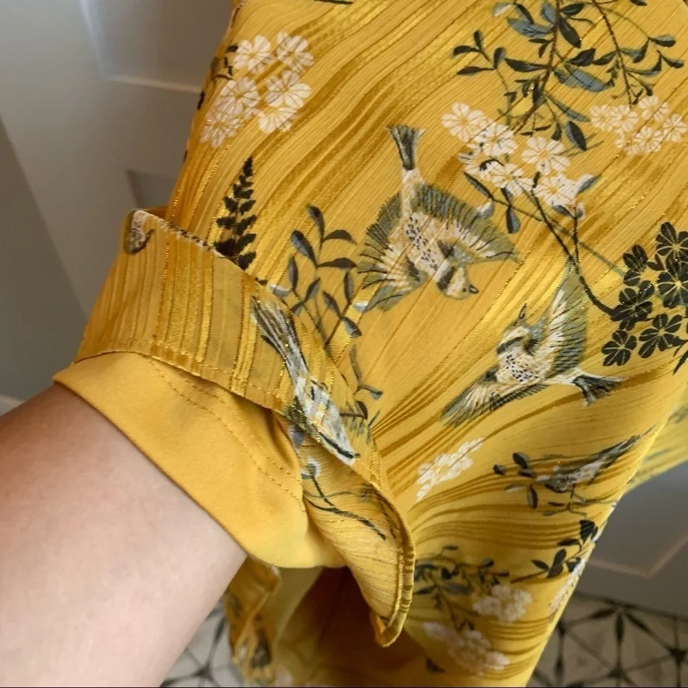 MAGGY LONDON | EUC Golden Yellow Boho Midi Dress 2